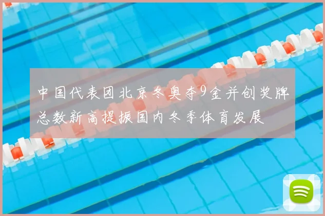 中国代表团北京冬奥夺9金并创奖牌总数新高提振国内冬季体育发展